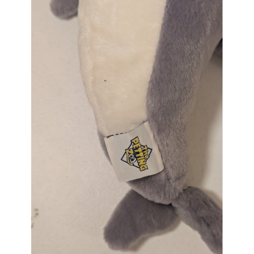 The Petting Zoo Plush Dolphin 10" Gray‎ & White Stuffed Animal Toy - Picture 3 of 4